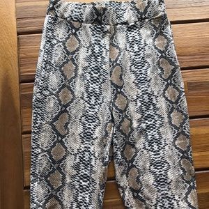 Snakeskin biker shorts